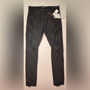 Purple Brand Men’s Black Distressed Slim Fit Jeans, Size 32, NWT